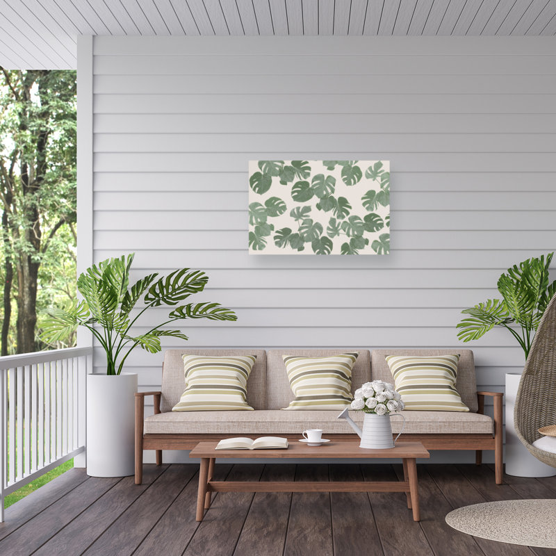 Feuilles de bolognaise sur toile, H 16 po x l 24 po
