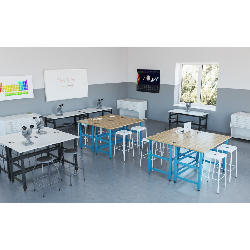Base de classeur - BASE SEULEMENT, Blanc, Base haute ouverte, Pour draps de 30 po x 42 po