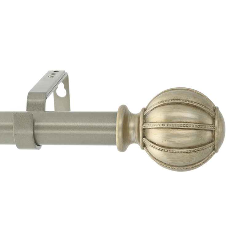 Tringle à rideaux simple à draperie ajustable jordynn, H 1 po x l 84 po x P 7 po, Étain