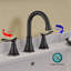 Robinet de salle de bain à poignée double 8 po avec drain escamotable Topcraft-130628203