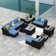 Paulsen Premium All-Weather Wicker 8 - Person Modular Patio Conversation Sets with Cushions