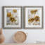 Or et argent Flowerfield I - ensemble de 2 reproductions d'art sur papier encadré-1658931277-1658931274