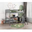 Lit mezzanine double avec tablettes Giselly par Harriet Bee-86804140