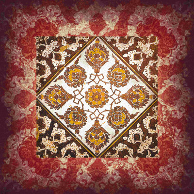 Red Tile - reproduction sur toile tendue