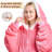 Wearable Blanket Sweatshirt Gifts for Women and Men, Warm and Cozy Giant Blanket Hoodie, Thick Flannel Blanket with Sleeves and Pocket-101256563