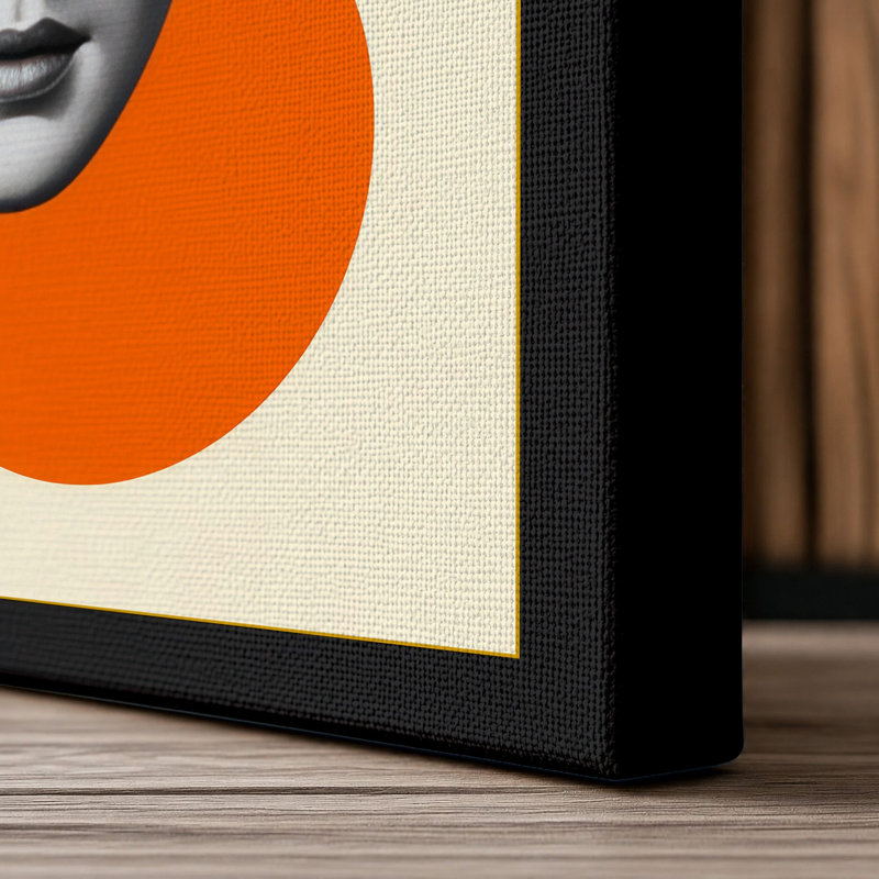 Portrait in Geometry Eclectic - Wrapped Canvas, 18x12 - 45.7 x 30.5 cm, Black Border