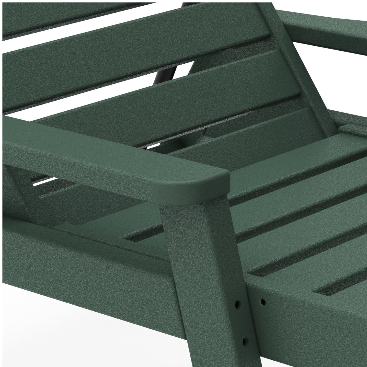 POLYWOOD® Nautical 27" Patio Chaise Lounge, Hunter Green