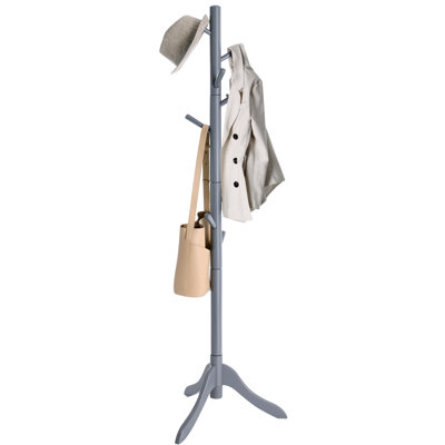 Kimra Solid Wood Freestanding 8 - Hook Coat Rack