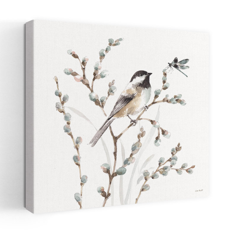 Art contemporain contemporain, un week-end champêtre avec oiseaux, H 48 po x l 48 po