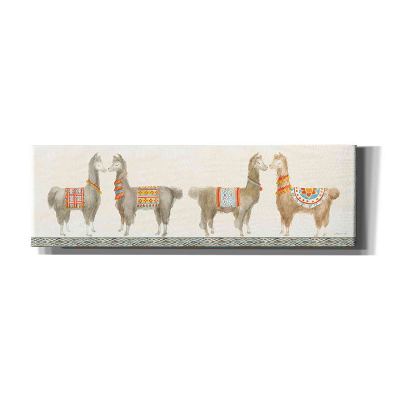 «Festive Llama V», impression sur toile tendue, H 20 po x l 60 po x P 1,5 po