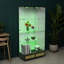 Vitrine en verre H 65,8 po Hollandale, bibliothèque avec DEL 13 couleurs et 2 tiroirs-394672013