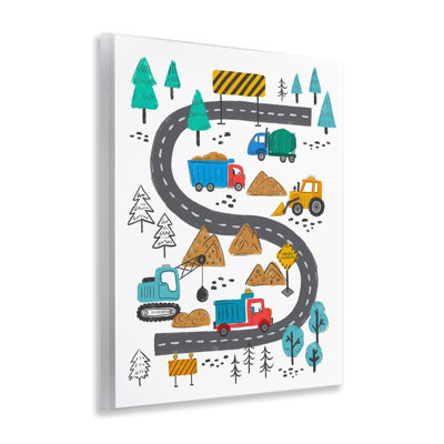 "Construction Engins Road", art mural par Jim Baldwin