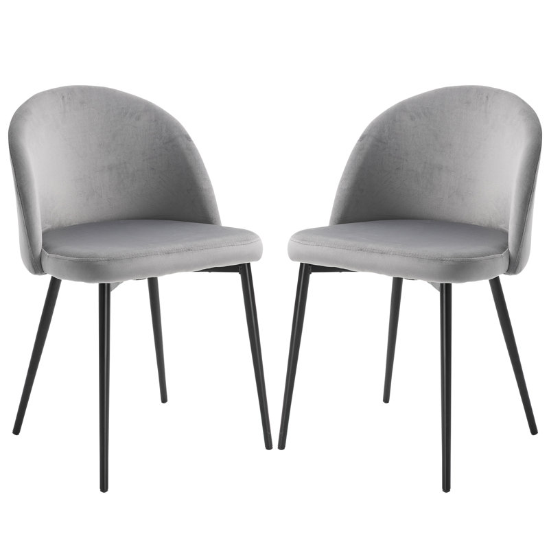 Chaise parsons en velours gris