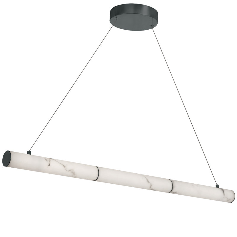 Luminaire suspendu linéaire à DEL Reuben, Noir mat