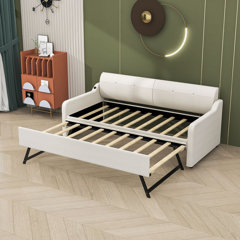 Chasan Upholstered Daybed, Beige