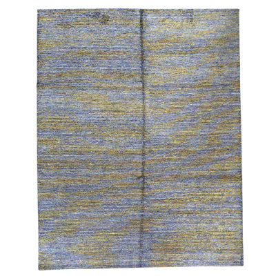 Tapis unique en viscose noué à la main 8 pi x 10 pi 1 po New Age
