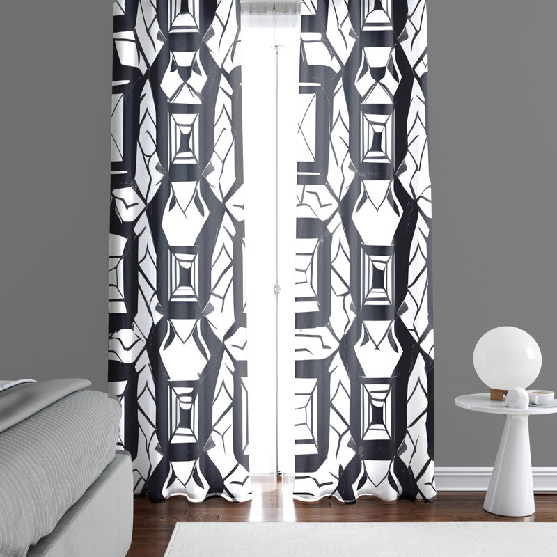 Paire de rideaux semi-transparents en polyester Danykah, L 40 po x L 82 po