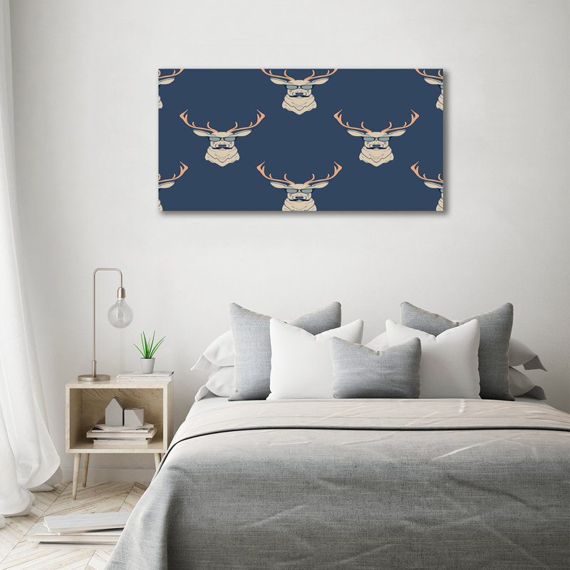 Hipster Deer - Wrapped Canvas Print