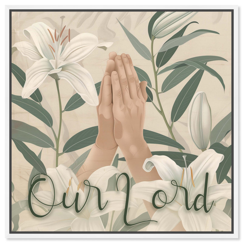  Our Our Christian Christian, art mural encadré sur toile, cadre blanc, 24 x 24, 25"H x 25"W, White Frame