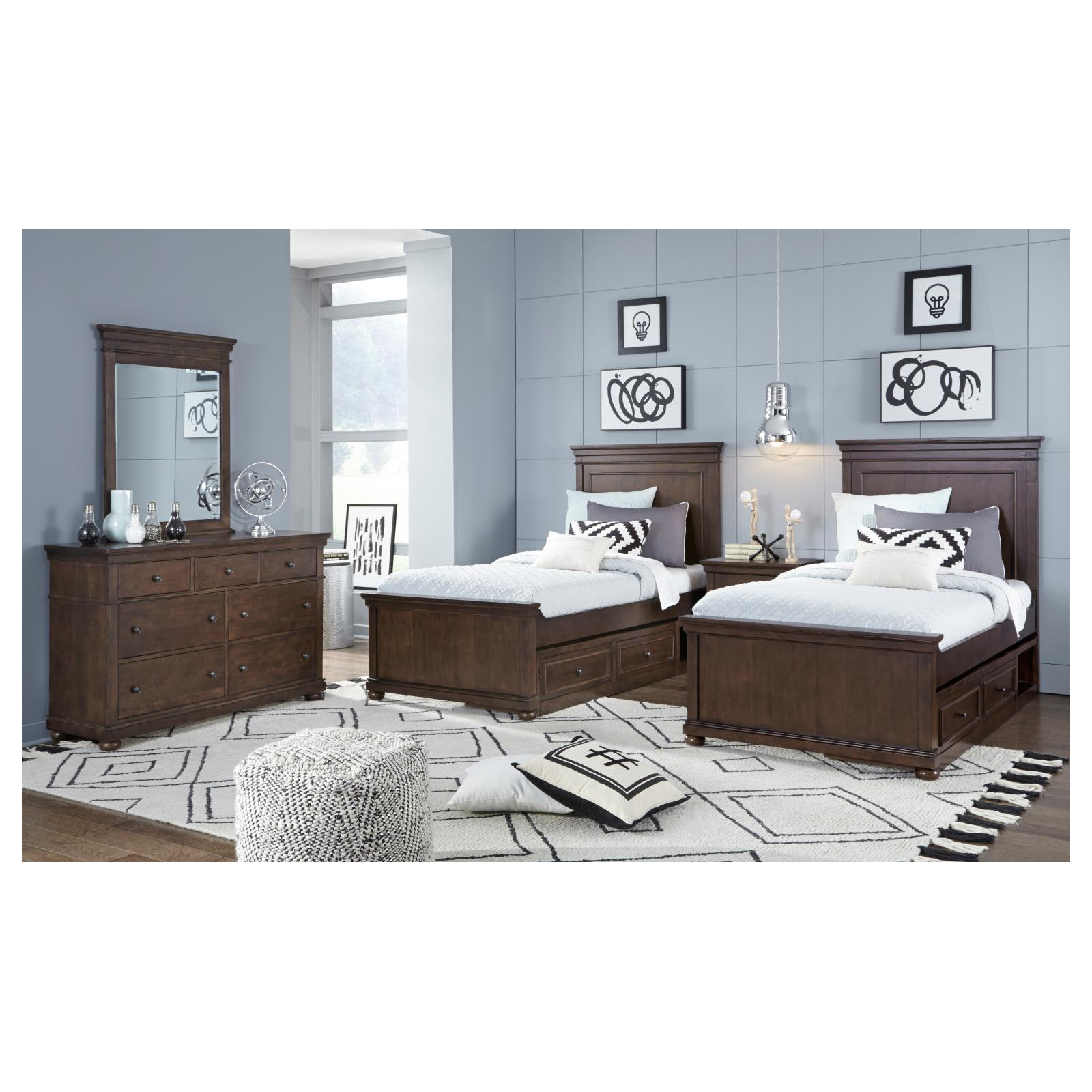 Jayden 7-Drawer Dresser, Brown