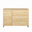 Buffet moderne en bois avec 2 portes, 1 rangement et 2 tiroirs