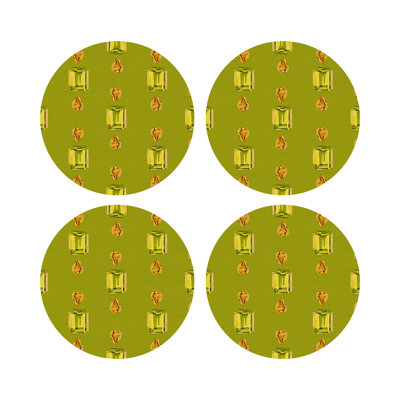 Vegan Leather Round Placemats