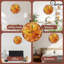 Horloge orange à facettes