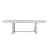 Joaquin 80-98" Rubberwood Extendable Dining Table, Light Gray Wash