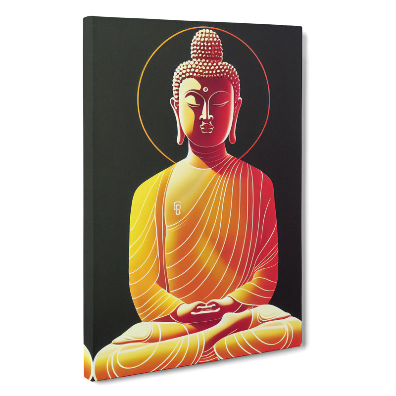 Electric Buddha - Print, Wrapped Canvas, 50cm H x 35cm W x 3cm D