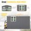 Remise de rangement extérieure 10 pi x 12 pi, très grande remise en métal avec portes verrouillables, fenêtres, petite maison en acier à l'extérieur idéale pour le jardin, la cour, le service de patio, le rangement d'outils, les poulaillers