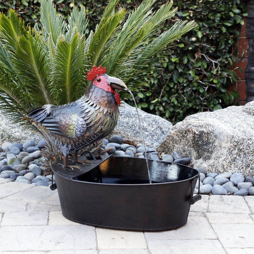 Rinker Metall-Hahn-Brunnen mit Licht