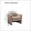 Fauteuil d'appoint contemporain au design compact en forme de U et en tissu bouclé, idéal pour les salons modernes.-859414296