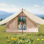Tente gonflable pour camping pour 3 à 5 personnes avec auvent pompe