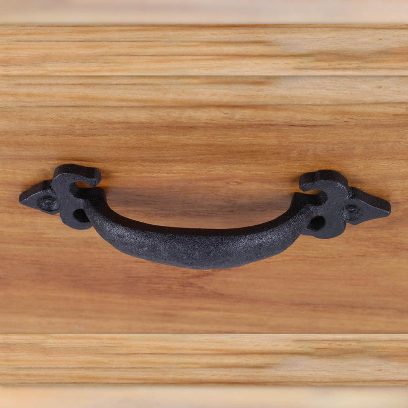 Black Wrought Iron Traditional Cabinet Pull Handles Set