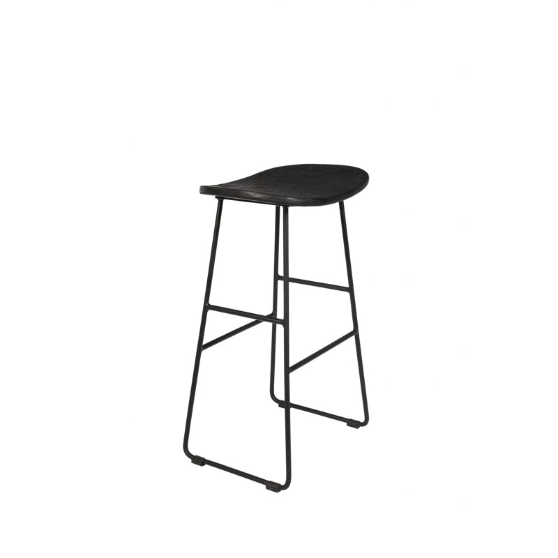 Tangle Solid Wood Counter & Bar Stool, Black, Bar Stool (30" Seat Height)