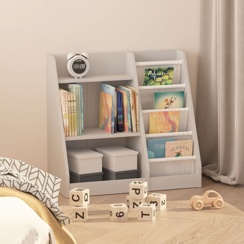 Maggiorina Bookcase, Grey, (3 Shelves) 60cm H x 64cm W x 30cm D