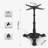 H27.95 Cast Iron Table Base With 3 Tiger Claw Feet, Table Leg Black