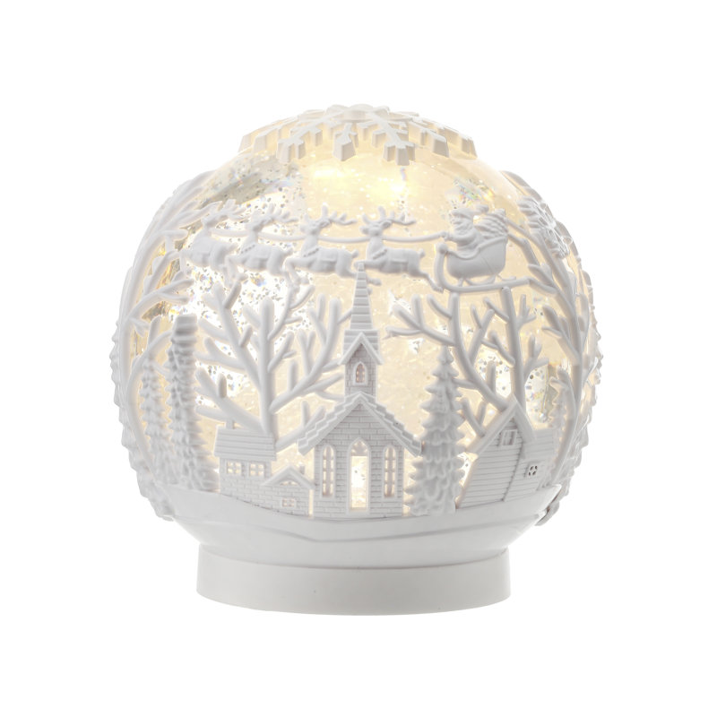 Globe terrestre en hiver