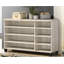 Cortona 45"W Dusty Grey Oak Finish 3-Door Shoe Cabinet