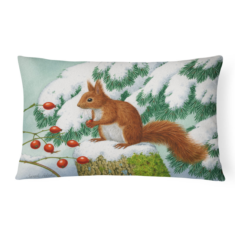  Coussin décoratif intérieur / extérieur Winter Squirrel