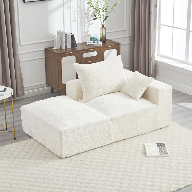 Canapé en mousse à mémoire de forme avec chenille et confort - idéal pour le salon, la chambre à coucher, un appartement, le bureau à domicile, les couches de tissu améliorées à déballage rapide sans tracas d'installation