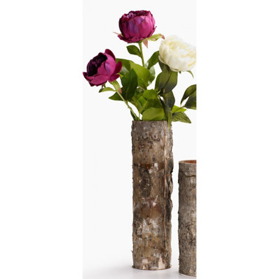 Vase de table en verre à écorce bouleau Lusher