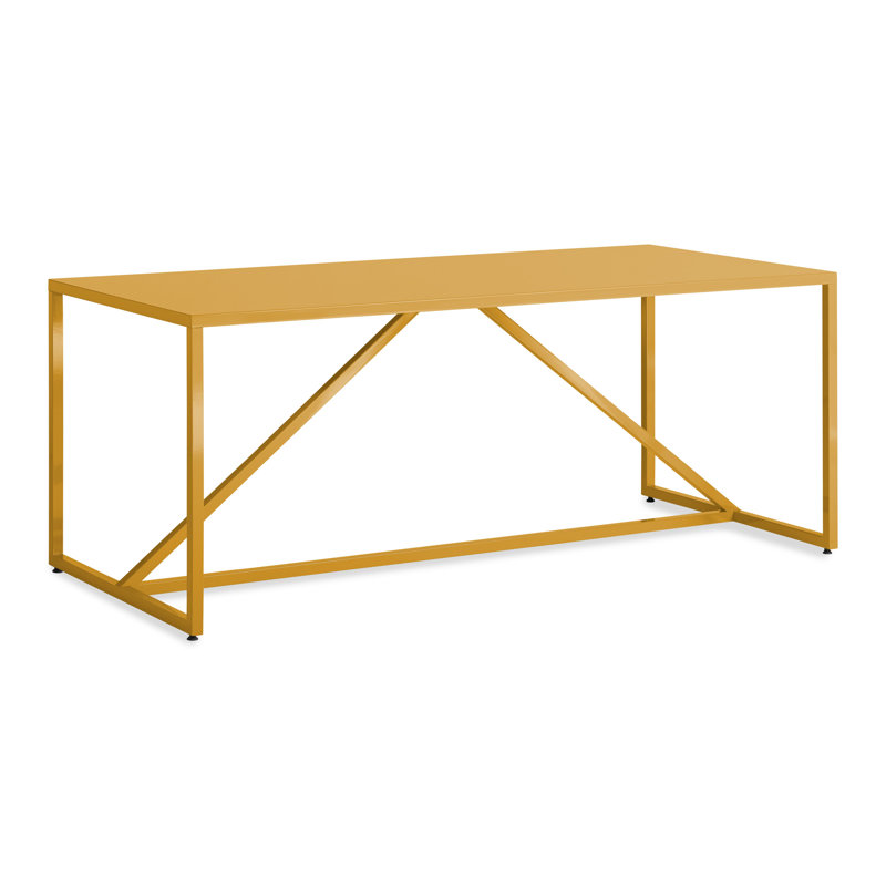 Strut Dining Table, 35" W x 90" L, Walnut, Standard (29" Height)