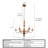 6-light Farmhouse Brass Gold Chandelier French Country