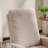 Modern Beige Teddy Upholstered Rocking Chair with Solid Wood Legs, Side Pocket & Footrest for Nursery & Living Room-675304764