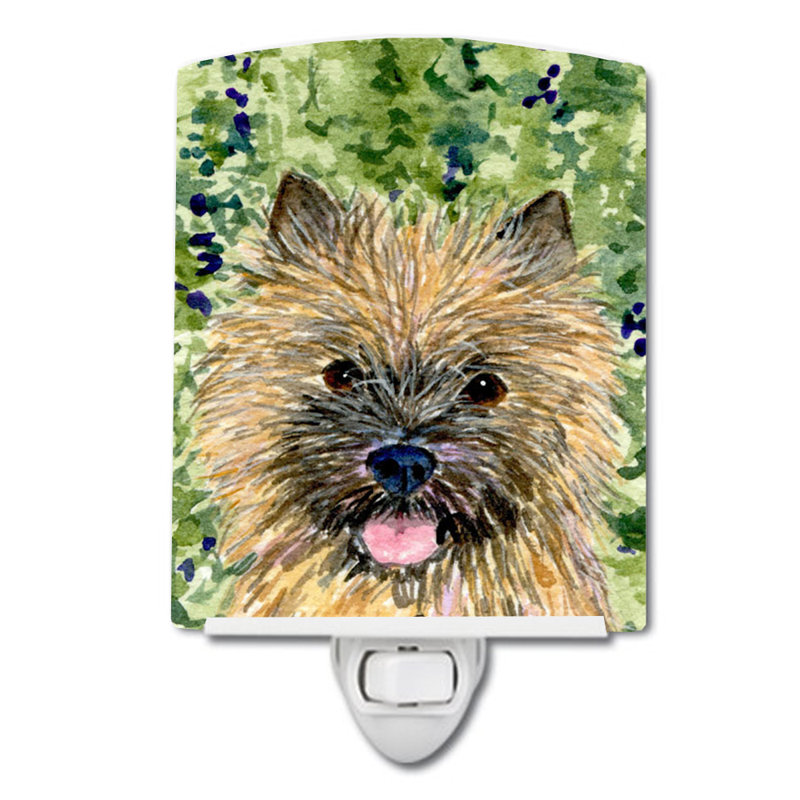 Éclairage de nuit en céramique cairn terrier