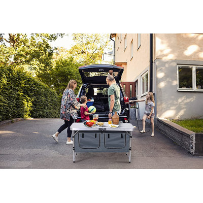Gwennette Adjustable Height Folding Camping Table, Lightweight Aluminum w/ Storage & Handle for Outdoor & Indoor Use