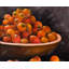 Napperon brun en polyester tressé - Bol de tomates cerises