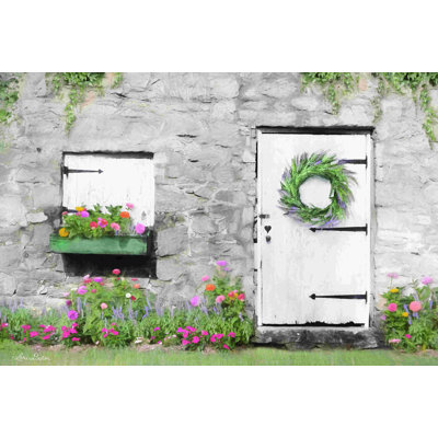 «Old Stone Cottage» - peinture sur toile tendue