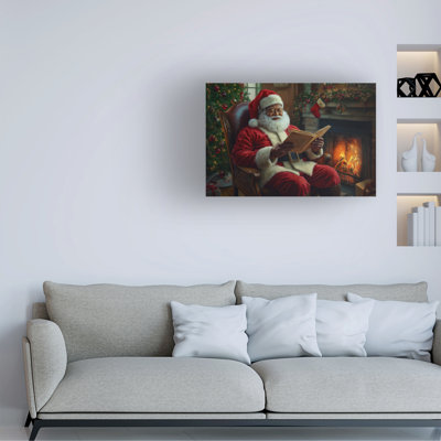Wrapped Canvas Wall Art - Imagine It Images 'Gonna Find Out Whos Naughty and Nice' Wall Art for Living Room, Bedroom, or Office Décor  - 16x24